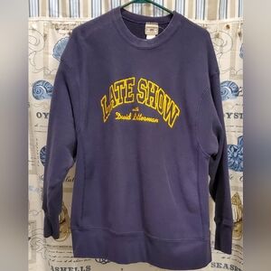 Vintage, 1992, Late Show with David Letterman Navy Sweatshirt